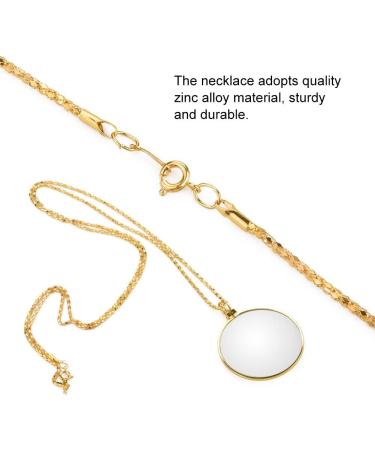 Magnifier Pendant Necklace 5X Monocle for Eye Costume Mini Magnify Glass Reeding Decorative Necklace for Library Reading Jewelry Crafts Needlework (gold) - Buy Online on GoSupps.com