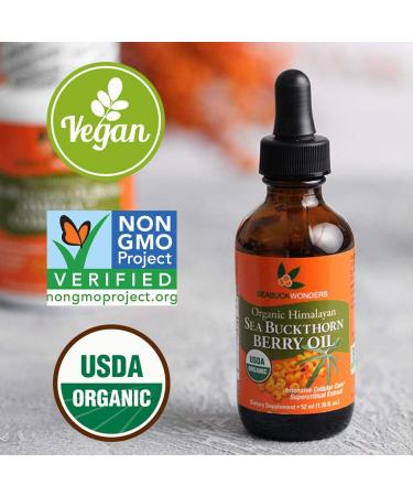 Buy 100% Certified Organic Sea Buckthorn Berry Oil - 1.76 FL OZ for International Shipping - Buy Online on GoSupps.com