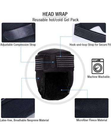 Arris Ice Cap for Headaches & Migraines - Pain Relief Gel Ice Bag for Hot/Cold Therapy Tension Sinus Relief Chemo Menopause - Buy Online on GoSupps.com