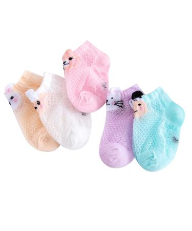 Mylh baby socks 0-6 months children's socks young cotton socks ankle socks ultra-thin girls breathable cuddly socks baby socks tube socks crawling socks multicolored