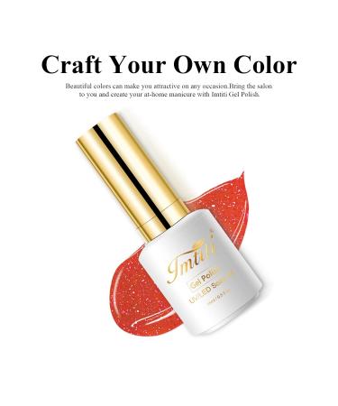 Imiti 15ml Red Glitter Gel Nail Polish - Soak Off UV LED Gel for DIY Nail Art | Best Manicure Starter Kit for Women & Girls - Buy Online on GoSupps.com