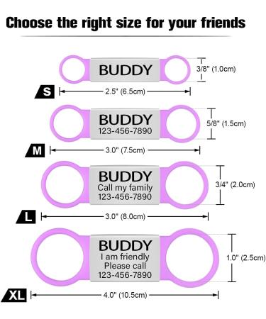 Personalized Dog Tags for Small & Medium Breeds - Tagme 2 Pack with Engraving - Customizable Purple Design - Buy Online on GoSupps.com