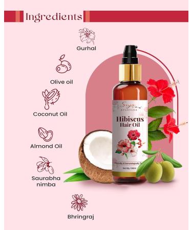 Siya Ayurveda Hibiscus Oil for Hair Growth & Frizz Control | Herbal Hair Care Solution for Damaged Hair - Buy Online on GoSupps.com