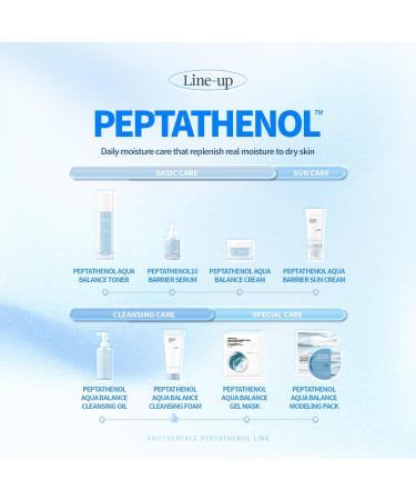 ANOTHERFACE PEPTATHENOL Aqua Balance Cleansing Foam 5.07 Fl. Oz., Peptied, Panthenol, Daily Low pH Facial Deep Cleanser, Hydrating Bubble Foam, Korean Skin Care, Mild for Sensitive Skin, Vegan - Buy Online on GoSupps.com