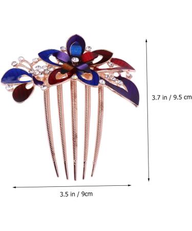 FOYTOKI Decorative Hair Combs Wedding Hair Rhinestone Hair Combs for Women Fashion Jewelry for Women Bridal Hair Comb Flower Crystal Bride Clip Hair Fork Clip Dense Bridesmaid Hair Piece - Buy Online on GoSupps.com