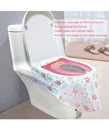 Homgaty 20 Pack Toilet Seat Covers Disposable  Extra Large XL Portable Potty Seat Covers for Kids and Toddler Potty Training or Home Travel Public Toilet Use(with Stick Tape Individually Wrapped) - Buy Online on GoSupps.com