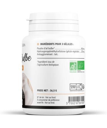 Garlic Bulb Organic - 280 mg - 100 Vegetable Capsules - Buy Online on GoSupps.com