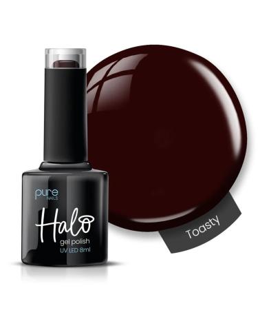 Halo Gel Polish 8ml - Toasty. UV/LED Gel Nail Polish Long Lasting & Easy To Apply. Soak Off Gel Polish Nail Art Colours For Manicure & Pedicure. Gel Polish For Professional & Home Use.