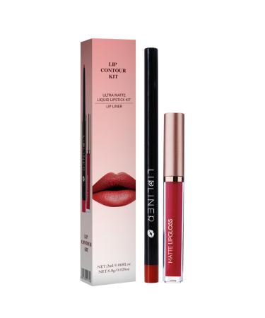 Tyinerc Long-lasting lip liner for lip contouring lip shine and lip color - Sculpting matte lipstick - For women and girls - Summer winter and outdoor beauty