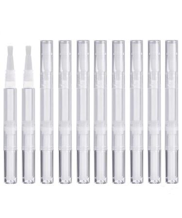 20Pcs Transparent Twist Pens 3ml Nail Twist Pens Empty Transparent Nail Oil Pen with Brush Empty Cuticle Oil Pen Cosmetic Container Pen for Lip Gloss Eyelash Growth Liquid