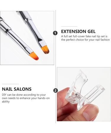 FOMIYES 2 Sets Nail Extension Set Nail Brush and Cuticle Pusher Bath Sponge for Sensitive Skin Poly Nail Clip Builder Assistant Tool Nail Kits Nail Art Tool Plastic Patch Nail Clipper - Buy Online on GoSupps.com