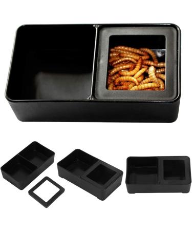 10Pcs Reptile Feeder Dish Amphibians Double Food Water Bowl Anti-esHate Worm Feeding Basin for Tortoise Gecko Snakes Lizard Spider - Buy Online on GoSupps.com