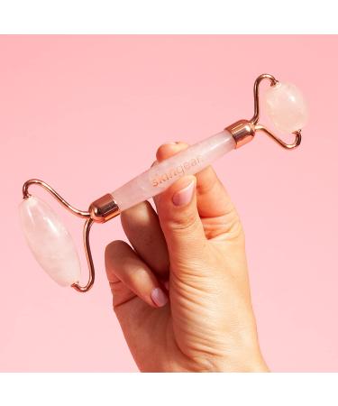 Rose Quartz Jade Roller | Face Lifting & Contouring Tool | Promotes Lymphatic Drainage & Reduces Fine Lines - Buy Online on GoSupps.com