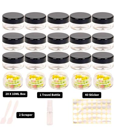 20x 10ml Transparent Jars with Lids | Empty Lip Balm & Cream Containers - Ideal for eCommerce Shipping Worldwide - Buy Online on GoSupps.com