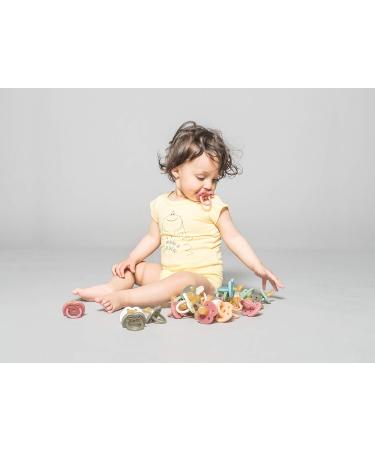 HEVEA Pacifier Shiitake Grey - Natural Rubber Star & Moon Design for 3+ Months - International Shipping Available - Buy Online on GoSupps.com