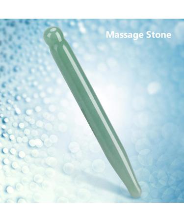 Massage Stones & Tools: Rose Quartz & Green Aventurine Crystal Massage Sticks for Relaxation & Acupuncture - Buy Online on GoSupps.com