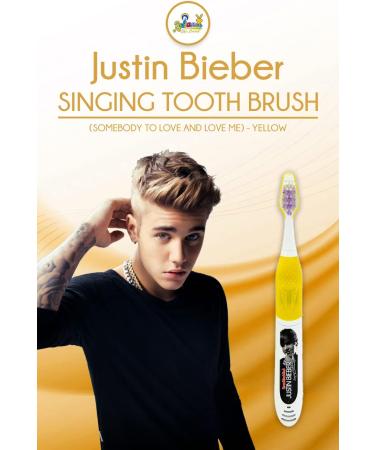 Justin Bieber Singing Toothbrush - Yellow | Somebody to Love & Love Me | International Shipping - Buy Online on GoSupps.com