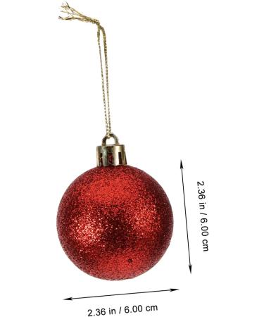 Alipis 72 Pcs Christmas Balls Decor Christmas Tree Bauble Xmas Christmas Tree Ornament Accessories Box Red 6.00X6.00X6.00CM - Buy Online on GoSupps.com
