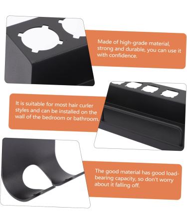 Outanaya Curling Iron Rack Hair Curler Wall Rack Curler Holder for Salon Kickstand Stainless Steel Black - Buy Online on GoSupps.com