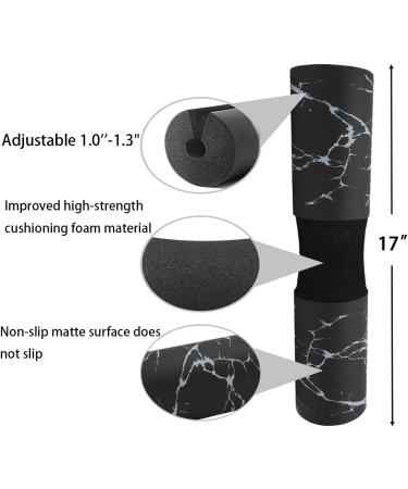 STRBEE MLX Barbell Pad - High Density Sponge for Squat, Lunge, Hip Thrust - Shoulder, Neck, Back, Crotch Protection - Gym & Olympic Barbell - BLACK - Buy Online on GoSupps.com