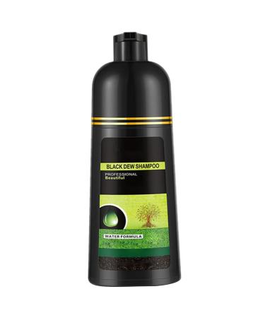 Black Hair Dye Shampoo 500ml Herbal Natural Ingredients Non-Irritating Odorless Black Hair Dye White Foam Cream Non-Stick Scalp Dye Shampoo Black