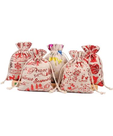 KOMBIUDA 50 Pcs Calendar Chritmas Candy Chrismas Garland Pouch for Christmas Storage Bag Drawstring Size 2 As Shown - Buy Online on GoSupps.com