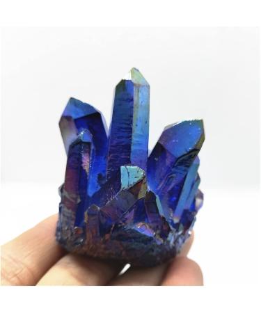 100g Crystal Cluster Specimen Blue Angel Aura Flower Natural Electroplating Gemstone Quartz Cluster Decoration - Buy Online on GoSupps.com
