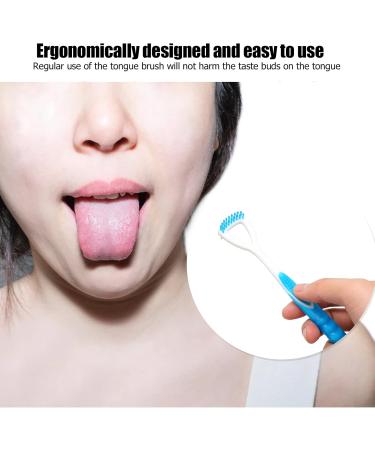 Ergonomic Tongue Scraper for Bad Breath Relief - Blue Tongue Brush & Mouthpiece Cleaner for Men & Women - Buy Online on GoSupps.com