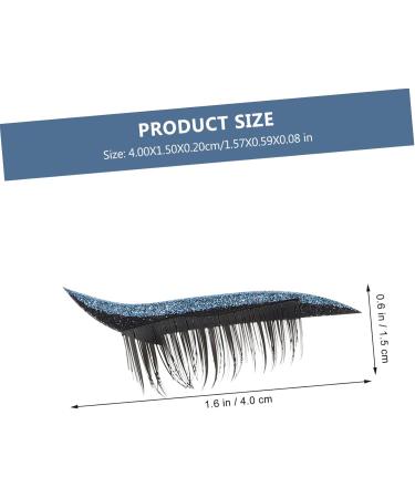 Balacoo 8 pairs Eyeshadow Shiny Long with Reusable Self-adhesive Face Make Lash Waterproof Makeup Liners 4x1.5cmx2pcs Bluex2pcs - Buy Online on GoSupps.com