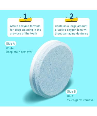 Retainer Cleaner & Denture Cleaning Tablets with 240 Removes Stains Odors and Plaque from Aligners Mouth Guards Night Guards and Dental Appliances False Teeth Whitening 8-Month Supply 240 Count (4 Packs) - Buy Online on GoSupps.com
