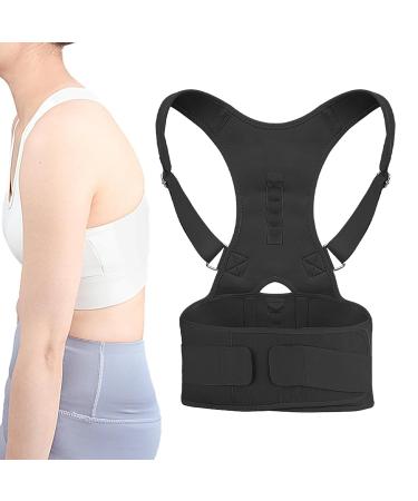 Posture Corrector Brace | Adjustable Back Support & Shoulder Straightener | Orthopedic Full Back Support for Men & Women - Black XL - Buy Online on GoSupps.com