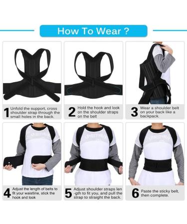 Adjustable Posture Corrector for Men & Women Elastic Shoulder Back Support & Corset Belt | Improve Posture & Relieve Pain - Buy Online on GoSupps.com