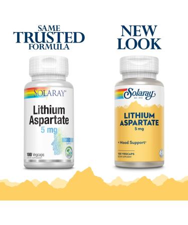 Buy Solaray Lithium Aspartate 5 mg â€“ 100 Capsules | Mood Support & Energy - Buy Online on GoSupps.com