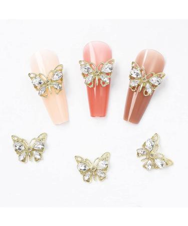 VONNST Nail Decorations 10Pcs Alloy Butterfly Metal Butterfly 3D Gold Silver Charm Jewelry X588 - Buy Online on GoSupps.com