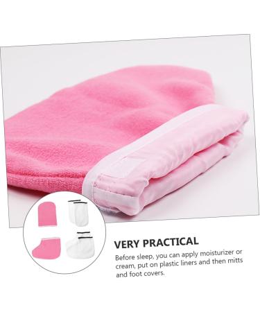 Mikinona 4 Pairs Hand and Foot Mask Fabric Paraffin Socks Moisture Glovesfor Dry Hand Foot Spa Covers Paraffin Bags Hand Spa Gloves Paraffin Wax Gloves Spa Socks Thicken Towel - Buy Online on GoSupps.com