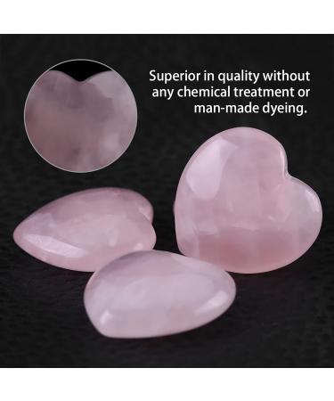 BORDSTRACT Rose Quartz Heart - 40 Pieces Pink Healing Crystals for Love & Decor | International Shipping - Buy Online on GoSupps.com