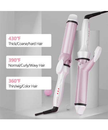DAN Curling Iron - 1 1/4 Inch Long Barrel Dual Voltage Hair Curling Iron for Travel - Perfect Curls White - Buy Online on GoSupps.com