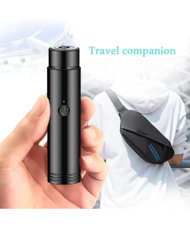 Black Mini Portable Electric Shaver Waterproof Cordless Pocket Razor USB Rechargeable Rotary Razor USB Rechargeable Razor Wet & Dry Use Rotary Electric Shaver for Travel. - Buy Online on GoSupps.com