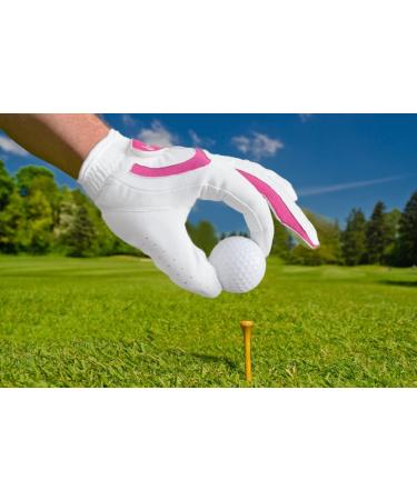 BOSSER Women's Leather & Elastane Golf Gloves - Right-Handed (Left Hand) - Ergonomic Fit - Size M - International Shipping Available - Buy Online on GoSupps.com