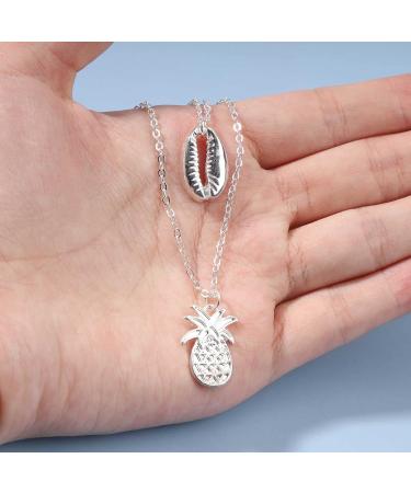 Boho Layered Shell Pineapple Choker Necklace | Vintage Cowrie Shell Beach Jewelry for Women | Perfect Gift - Buy Online on GoSupps.com