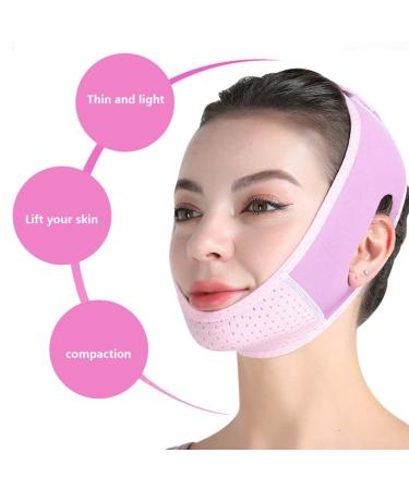 Double Chin Reducer V Line Facial Mask | Face Lifting Tape & Soft Chin Strap for Women - Restore Skin Elasticity - Purple - Buy Online on GoSupps.com