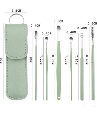 ObjFoch Skyrro Ear Wax Cleaner 6 Pcs Set with Storage Bag - Innovative Black Earwax Cleaning Tool - Buy Online on GoSupps.com