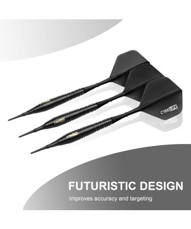CyeeLife 18g Soft Tip Darts Set with Carry Case and 30 Extra Points - Professional Black Plastic Darts - Buy Online on GoSupps.com