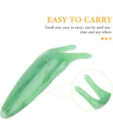 Magiclulu 2-in-1 Massage Device & Gua Sha Scraper - Jade Tool for Facial Massage & Skin Care | Portable Colorful Design | 11.00x4.00cm - Buy Online on GoSupps.com