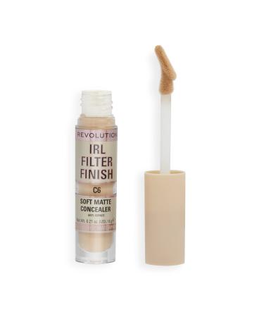Makeup Revolution IRL Filter Finish Concealer Medium to Full Coverage C6 6g C6 6 g (Pack of 1)