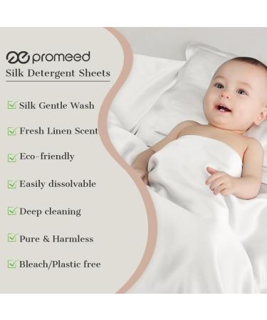 Promeed Silk Detergent Sheets - Eco-Friendly Plastic-Free Delicate Laundry Wash for 60 Loads | Gentle Fresh Linen Scent Space Saving & Easy to Carry - Buy Online on GoSupps.com