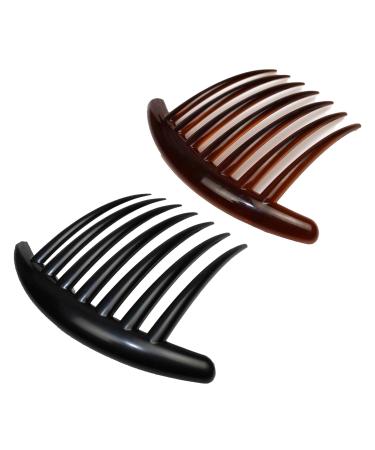 Miaija 2Pieces Twist Hair Comb Comfortable Side Hair Combs with 7 Teeth Fine Hairstyle Accessories for Women and Girls (10cm)