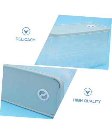 BUGUUYO 1pc Box Egg Storage Box Refrigerator Lip Gloss Container Egg Storage Tray Pet Eggs Grid re-usable Blue 24x14cm - Buy Online on GoSupps.com