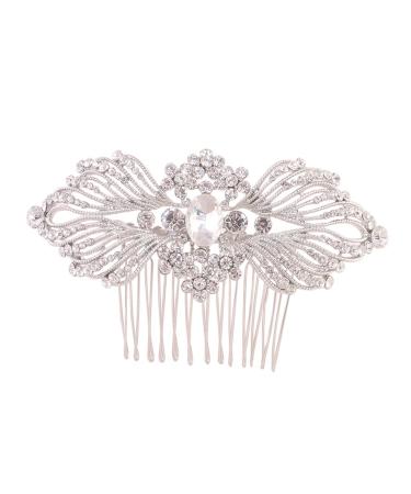 Tiara Crystal Hair Comb Crystal Hair Side Combs Bridal Hair Comb White European and American Accessories Bride
