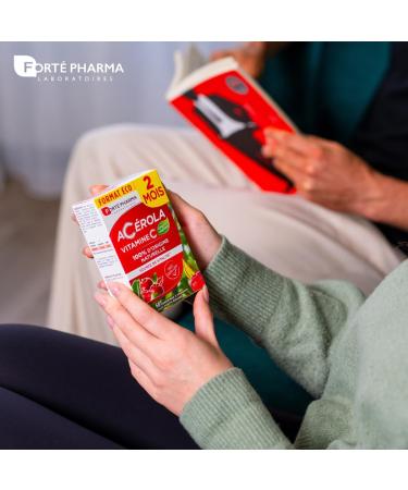 Fort Pharma - Acerola | Natural Vitamin C Chewable - Vitality Food Supplement | 60 Chewable Tablets - Delicious Red Fruit Fl - Buy Online on GoSupps.com
